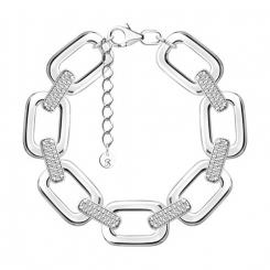 Armband, Silber 925, mit Zirkonia, Breite ca. 12 mm