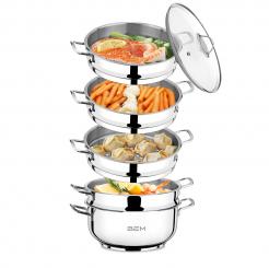 B-Ware BEM Dampfkocher 28 cm aus Edelstahl,6-tlg.