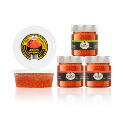 Premier set caviar 5-piece wild salmon &amp; humpback salmon caviar from Kamchatka (970g)