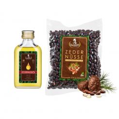 НАБОР: масло кедрового ореха, 100 мл + кедровые орехи в темном шоколаде, 500 г.