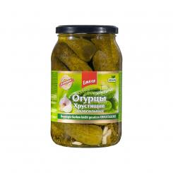 Emela pickled cucumbers "Hrustjaschije" lightly salted, 860g (ATG 430g)