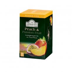 Ahmad Tea Черный чай со вкусом персика и маракуйи, 20 шт. х 2,1 г