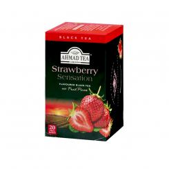 Ahmad Tea Schwarztee-Mischung mit Erdbeer-Aroma, 20St x 2g