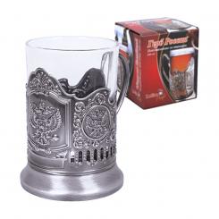 Teeglashalter "Wappen Russlands" mit Teeglas, 200 ml 70106525 Teeglashalter mit Teeglas, 200 ml