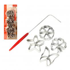 Cookie cutters for HWOROST, 4 pieces + holder