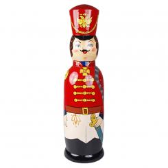 Flaschen - Etui "Hussar - rot" als Geschenkbox für 0,5 L Flaschen, 37 cm