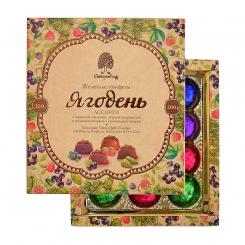 Мармелад «Ягодень» ассорти, малина, сосновая шишка, черника, смородина 200 г