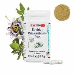 Nahrungsergänzungsmittel Baldrian Passionsblume Plus - 60 Kapseln