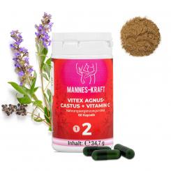 Food Supplement Vitex Agnus-Castus (Monk's Pepper) + Vitamin C, 60 Capsules