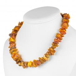 AmberProfi Long necklace of untreated natural amber 'Energy'.