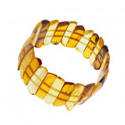 Stretch-Armband aus baltischen Naturbernsteinen, in Zitrone- und Cognac-Farben 70400143 Bernstein Armband AMBER ALEX Stretch-Armband aus baltischen Naturbernsteinen
