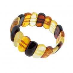 3 color natural amber stretch bracelet