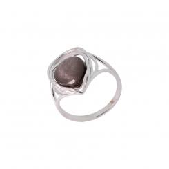 Ladies' ring in 925 silver with gold obsidian