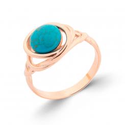 Ladies' ring in gold-plated 925 silver with