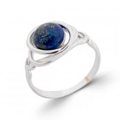 Ladies' ring in 925 silver with blue lapis lazuli