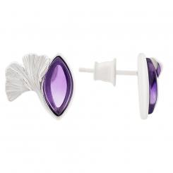 Stud earrings in 925 silver with amethyst