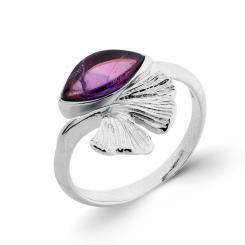 Ladies' ring in 925 silver with amethyst