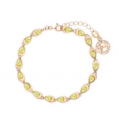 Браслет из позолоченного серебра 925 пробы с янтарем