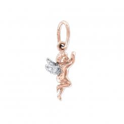 Pendant angel in 585 combined red/white gold