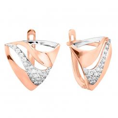 Karatov earrings in 585 rose gold with cubic zirconia