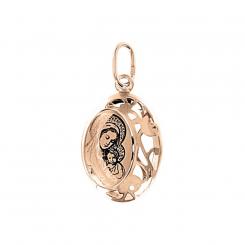 Pendant icon in 585 red gold with engraving