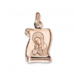 Pendant icon in 585 red gold with engraving