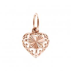 925 rose gold heart pendant