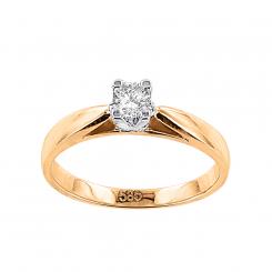 Verlobungsring aus Gelbgold 585 mit Brillant 0,15 ct. IVSS