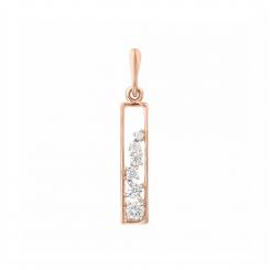 Karatov pendant in 585 red gold with cubic zirconia