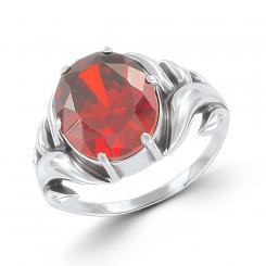 Hübscher Damenring aus 925er Silber, mit Granat HTS
