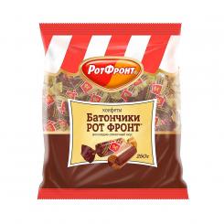 RotFront Erdnusskonfekt mit Schoko-Sahnegeschmack "Batontschiki", 250g 70900238 RotFront RotFront Erdnusskonfekt mit Schoko-Sahnegeschmack "Batontschiki", 250g