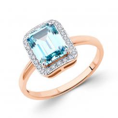 Sokolov Кольцо из красного золота 585 пробы с фианитами Swarovski