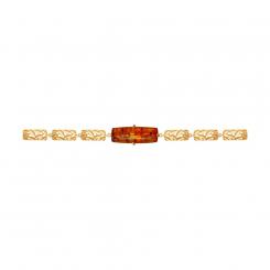 Sokolov bracelet gold plated 925 silver with amber