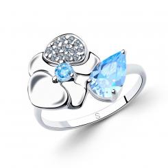 70902360 Damenring aus 925 Silber mit blau Zirkonia | Kaufbei Schmuck
