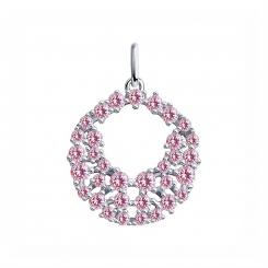 Sokolov Anhänger aus 925 Silber mit rosa Zirkonia