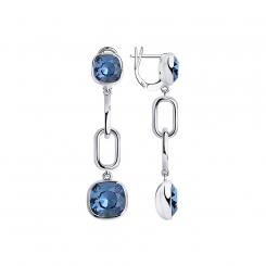 Sokolov earrings in 925 silver with blue crystals