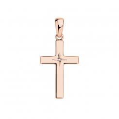 Sokolov Anhänger Kreuz vergoldet aus 925 Silber mit einem Brillanten