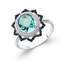 Sokolov ladies' ring in 925 silver with a quartz and zirconia