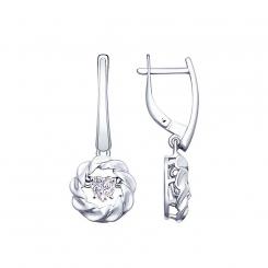Sokolov earrings 925 silver with cubic zirconia