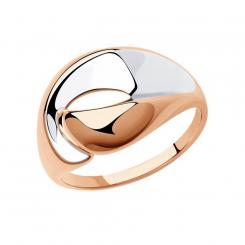 Sokolov ladies ring 925 silver gold plated