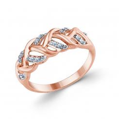 Sokolov ladies' ring in gold-plated 925 silver with zirconia