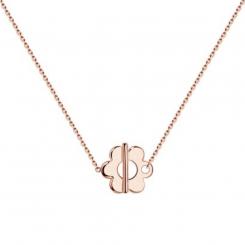 Sokolov flower necklace in 925 silver gold-plated with zirconia