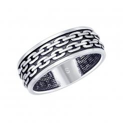 Sokolov ring from blackened 925 silver