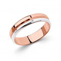 Sokolov wedding ring 925 silver half gold plated