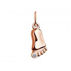 Sokolov pendant little feet gold plated 925 silver with zirconia