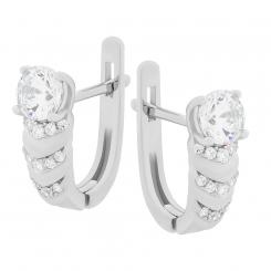 Sokolov earrings in 925 silver with colorless zirconia