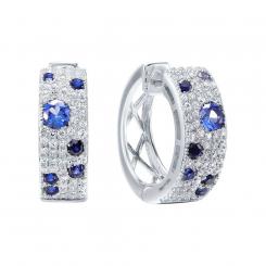 Sokolov earrings in 925 silver with blue and colorless zirconia
