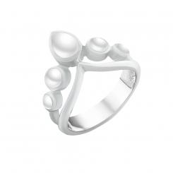 Ladies ring "Crown" with mother of pearl in 925 silver