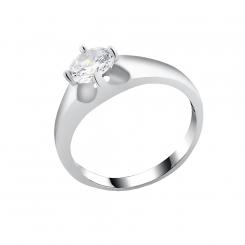 Ladies ring in 925 silver with cubic zirconia