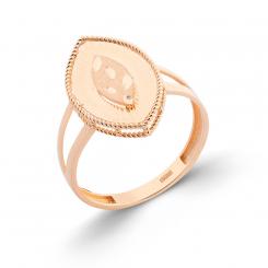 Ladies' signet ring in 585 rose gold